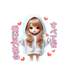 毎日使える白パーカーギャル♡2（個別スタンプ：10）