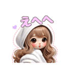 毎日使える白パーカーギャル♡2（個別スタンプ：16）