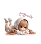 毎日使える白パーカーギャル♡2（個別スタンプ：17）
