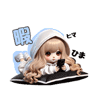 毎日使える白パーカーギャル♡2（個別スタンプ：19）