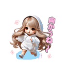 毎日使える白パーカーギャル♡2（個別スタンプ：22）