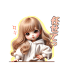 毎日使える白パーカーギャル♡2（個別スタンプ：27）