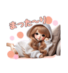 毎日使える白パーカーギャル♡2（個別スタンプ：32）