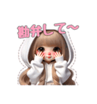 毎日使える白パーカーギャル♡2（個別スタンプ：37）