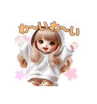 毎日使える白パーカーギャル♡2（個別スタンプ：38）