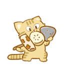 茶トラ猫のごはん（個別スタンプ：4）