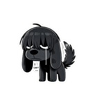 陰キャ犬・クロムの気持ち（個別スタンプ：4）