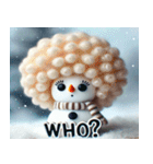 アフロ雪だるまのスタンプ@SFW（個別スタンプ：6）