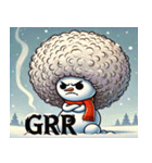 アフロ雪だるまのスタンプ@SFW（個別スタンプ：17）