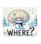 アフロ雪だるまのスタンプ@SFW（個別スタンプ：21）