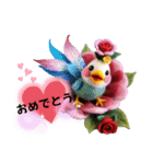 小鳥たちに癒される日常（個別スタンプ：8）