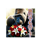 【結婚記念日とか誕生日】お祝いするゴリラ（個別スタンプ：12）