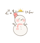 ゆきのゆきだるま あいさつ（個別スタンプ：1）