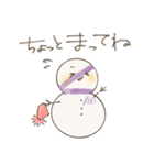 ゆきのゆきだるま あいさつ（個別スタンプ：8）