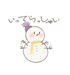 ゆきのゆきだるま あいさつ（個別スタンプ：13）