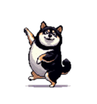 無言で伝える太っちょ黒柴（個別スタンプ：28）
