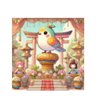 ひな祭りも動物と一緒（個別スタンプ：5）