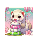 ひな祭りも動物と一緒（個別スタンプ：8）