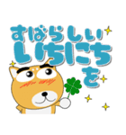 毎日、柴犬くん デカ文字（再販）（個別スタンプ：15）