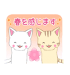 ちびにゃんこ16【春】（個別スタンプ：16）