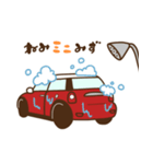 ミニミニくるま■だじゃれ＊赤 ■（個別スタンプ：8）