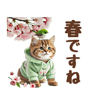 癒しにゃんこの春のあいさつ（個別スタンプ：5）