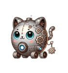 猫ロボットギアフィのスチームスマイル」（個別スタンプ：1）