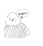 白黒インコ日常スタンプ(いつでも使える)（個別スタンプ：1）