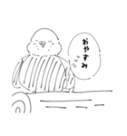 白黒インコ日常スタンプ(いつでも使える)（個別スタンプ：2）