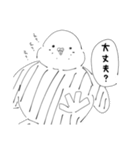 白黒インコ日常スタンプ(いつでも使える)（個別スタンプ：9）