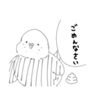 白黒インコ日常スタンプ(いつでも使える)（個別スタンプ：10）