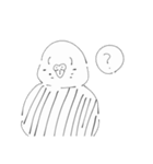 白黒インコ日常スタンプ(いつでも使える)（個別スタンプ：18）