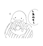 白黒インコ日常スタンプ(いつでも使える)（個別スタンプ：21）