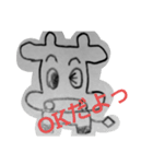わぁ牛ちゃん3 手書き（個別スタンプ：4）