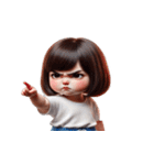 ボブヘアの女の子 - 人生諦めた（個別スタンプ：7）