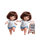 ボブヘアの女の子 - 人生諦めた（個別スタンプ：8）