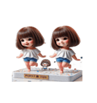 ボブヘアの女の子 - 人生諦めた（個別スタンプ：9）