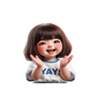 ボブヘアの女の子 - 人生諦めた（個別スタンプ：11）