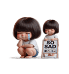 ボブヘアの女の子 - 人生諦めた（個別スタンプ：12）