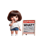 ボブヘアの女の子 - 人生諦めた（個別スタンプ：15）