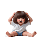 ボブヘアの女の子 - 人生諦めた（個別スタンプ：16）