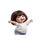 ボブヘアの女の子 - 人生諦めた（個別スタンプ：20）