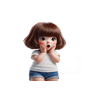 ボブヘアの女の子 - 人生諦めた（個別スタンプ：21）
