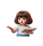 ボブヘアの女の子 - 人生諦めた（個別スタンプ：23）