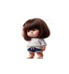 ボブヘアの女の子 - 人生諦めた（個別スタンプ：28）