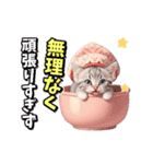 【動く】イチゴとサバトラ子猫♡毎日使える（個別スタンプ：5）