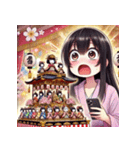 ひな祭りびっくり万国びっくり（個別スタンプ：1）
