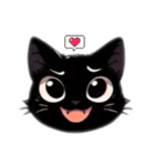 黒猫にゃんにゃんスタンプ（個別スタンプ：1）