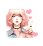 pink花（個別スタンプ：4）
