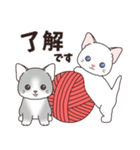 背景動く‼猫スタンプ＃1『マンチカン』（個別スタンプ：1）